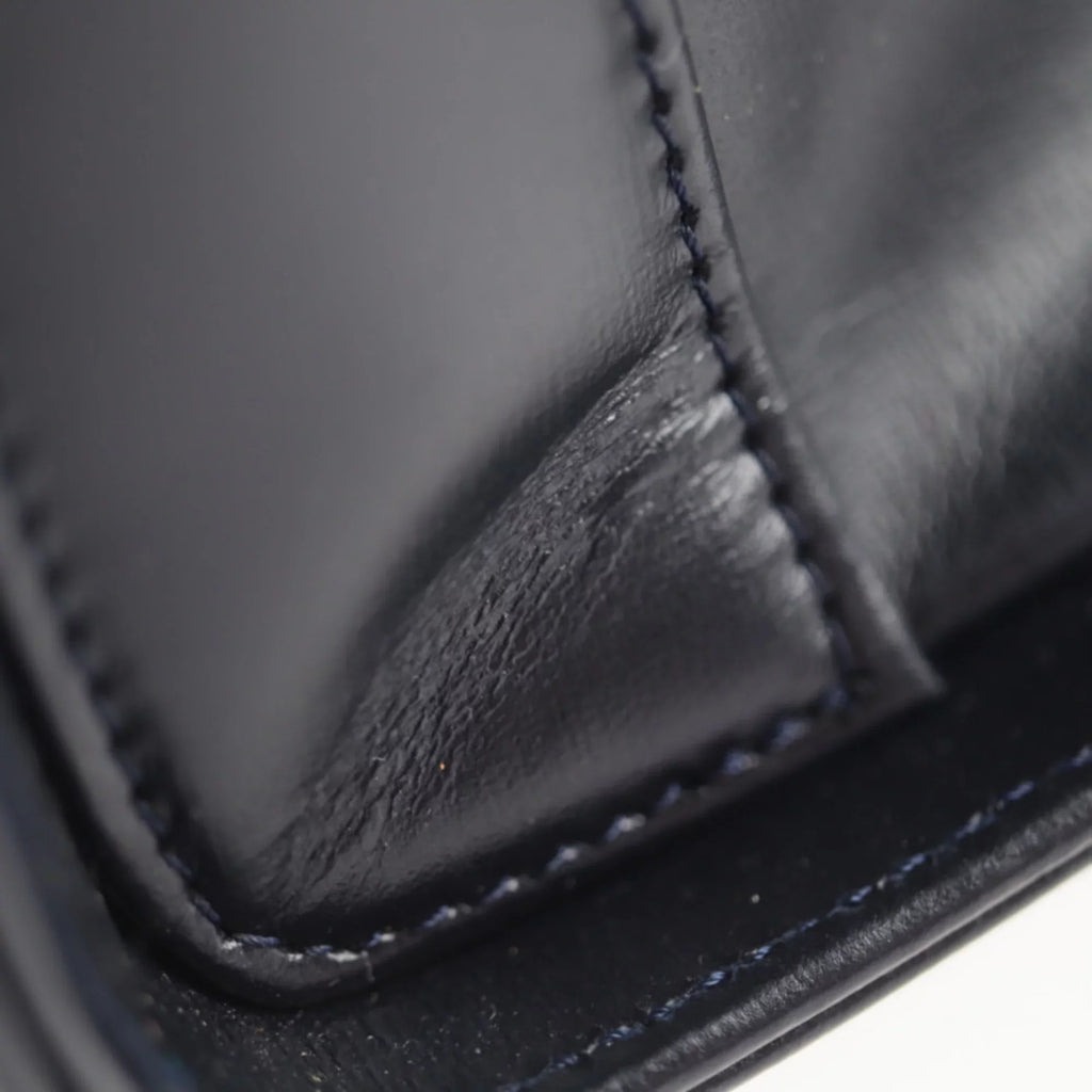 Pre-Owned  Cartier sapphire line handbag calf dark navy mini bag (Good)
