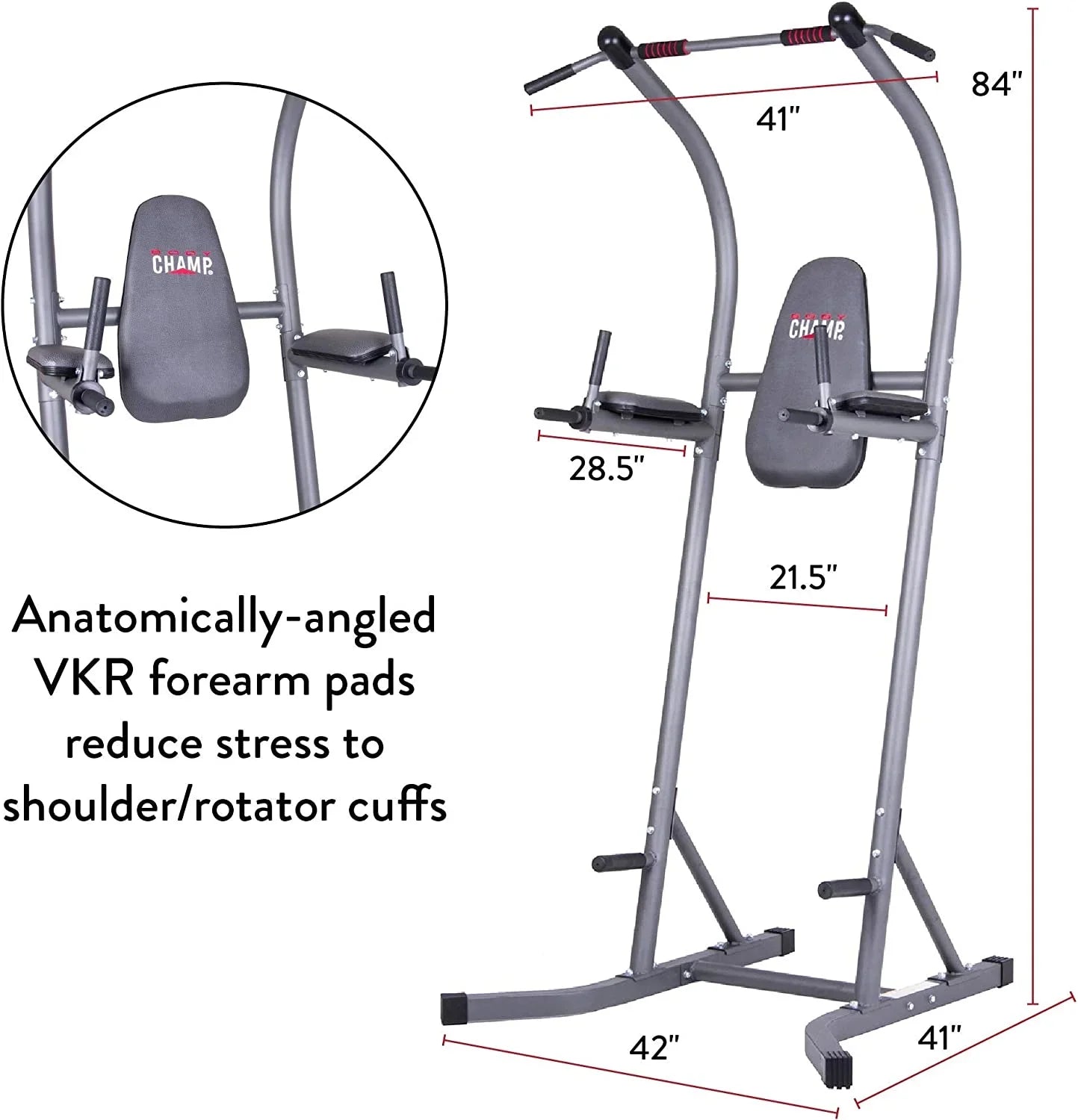 Fitness Power Tower, Gym Equipment For Home, Indoor Workout Equipment, Multi-Use Pull-Up Bar Station