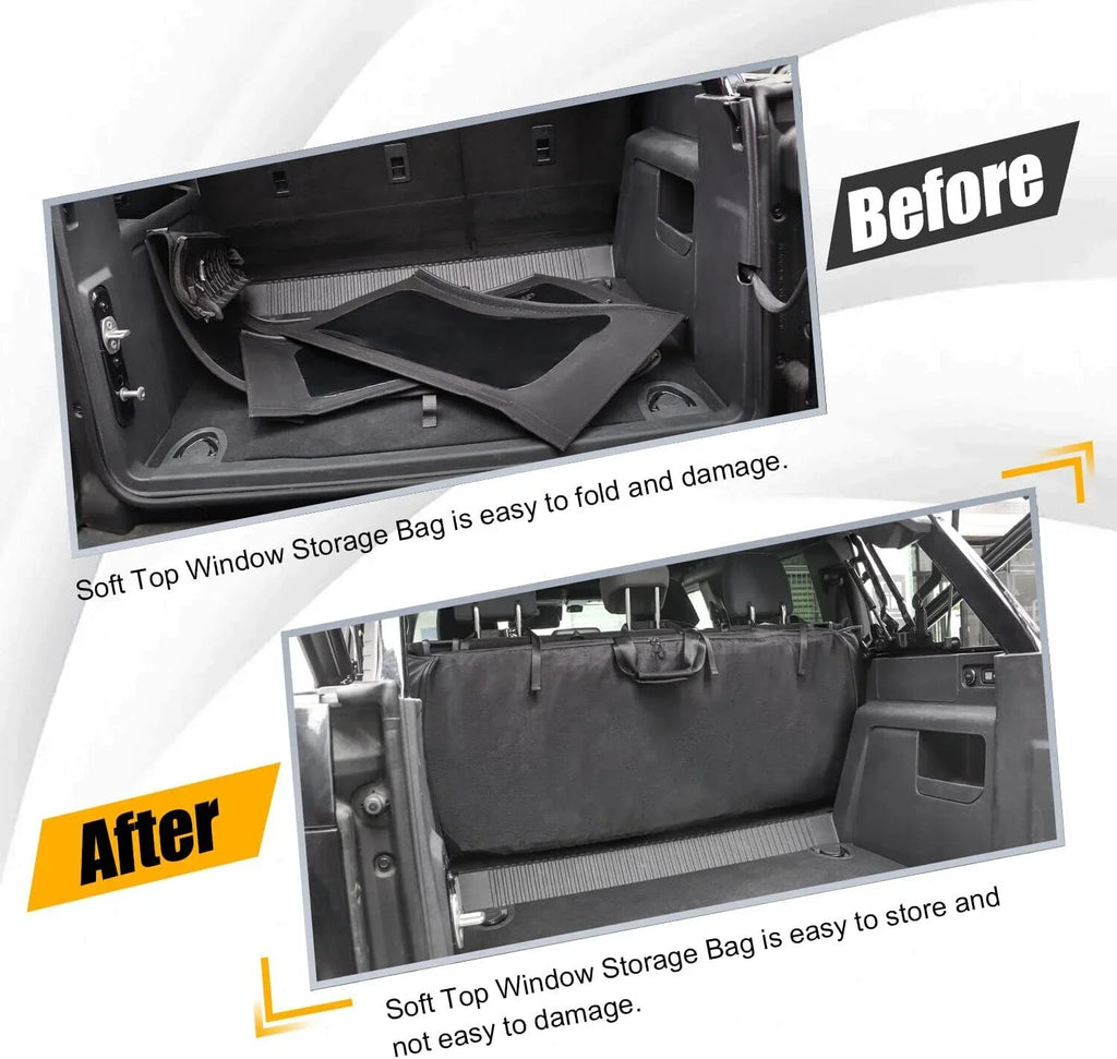 Soft Top Window Storage Bag For Ford Bronco Accessories 2021-2022