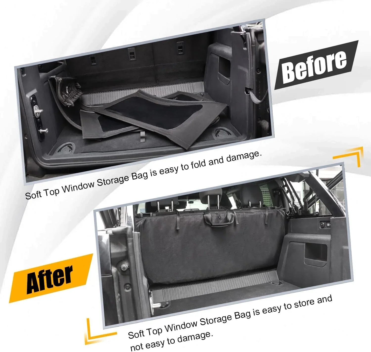 Soft Top Window Storage Bag For Ford Bronco Accessories 2021-2022