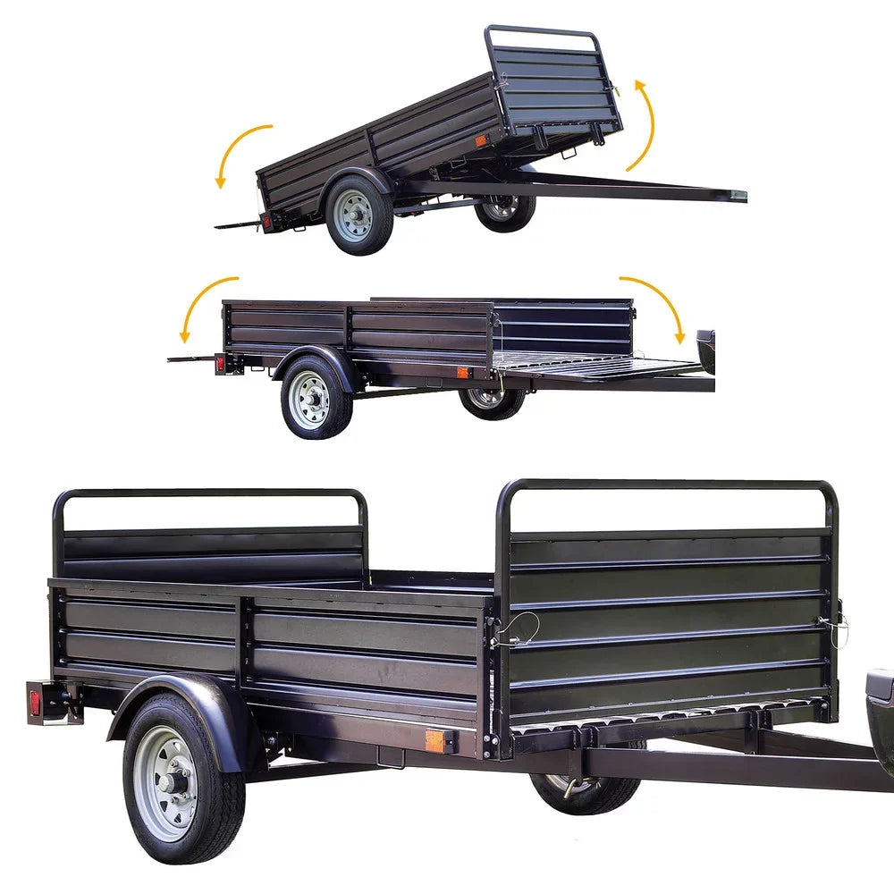 5 ft. x 7 ft. Multi Purpose Utility Trailer (Black Powder-Coated)