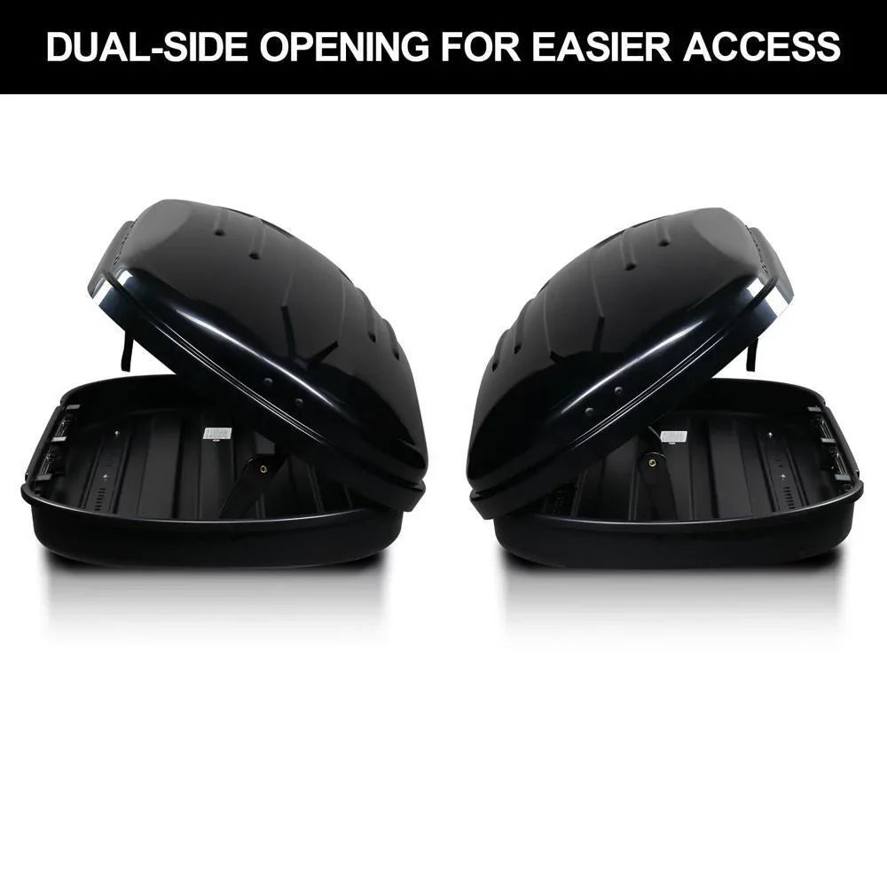 8.83 Cu. Ft. Rooftop Cargo Box Luggage Carrier w/ Keys, Dual-Side Opening, Black
