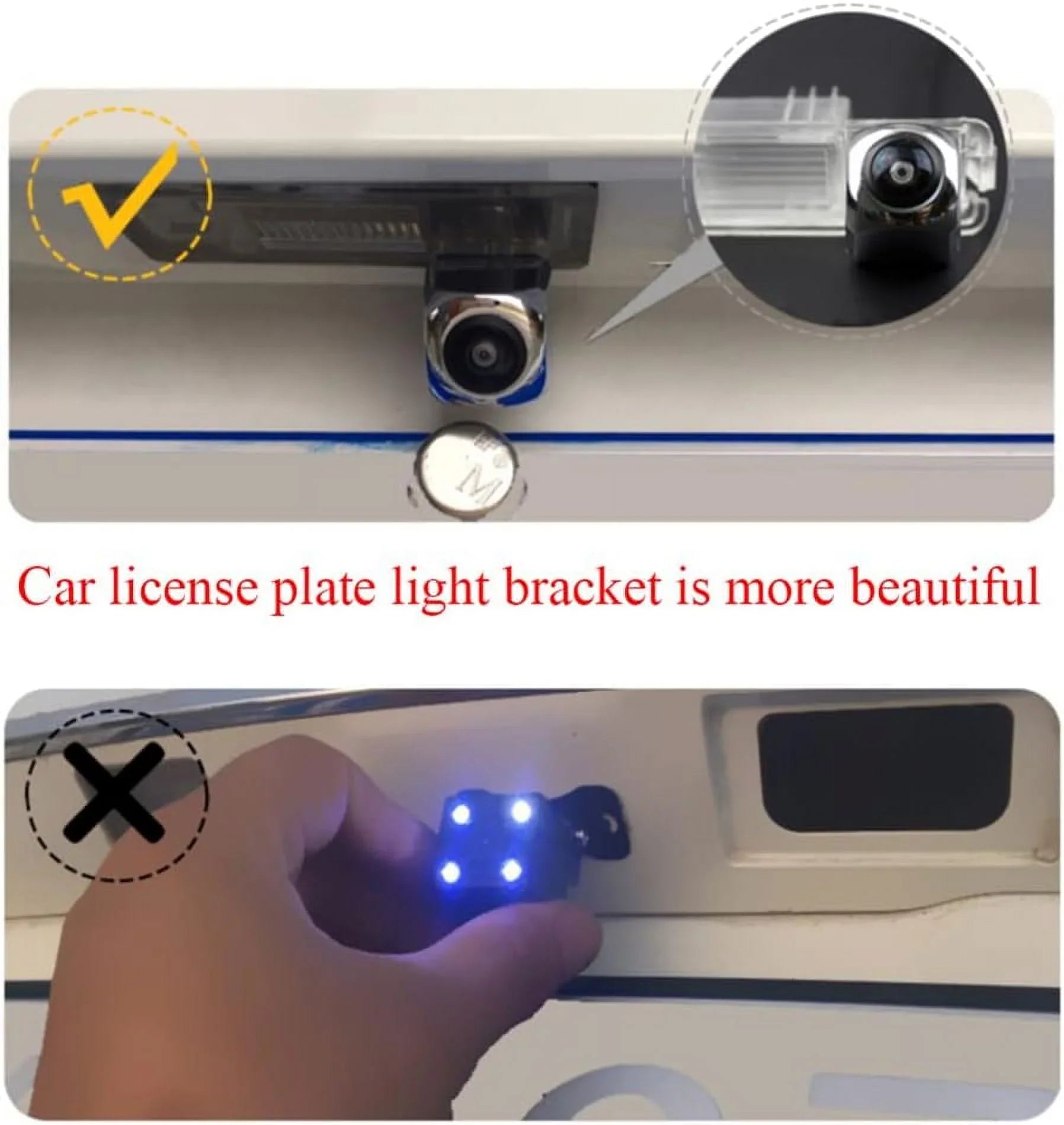 Vlicevrn  Fisheye Vehicle Car Rear View Camera Fixed Parking Line Night Vision Backup Parking Camera for Nissan Versa