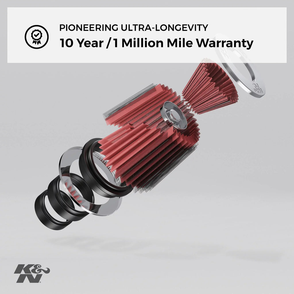 & Universal Clamp-On Air Filter: High Performance, Premium, Washable, Replacement Filter: Flange Diameter: 3.5 In, Filter Height: 8 In, Flange Length: 1.25 In, Shape: Round Tapered, -1045