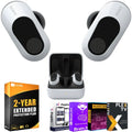 Sony /  Buds Truly Wireless Noise Cancelling Gaming Earbuds, White Bundle with 2   Enhanced Protection Pack and Audio Essentials Software