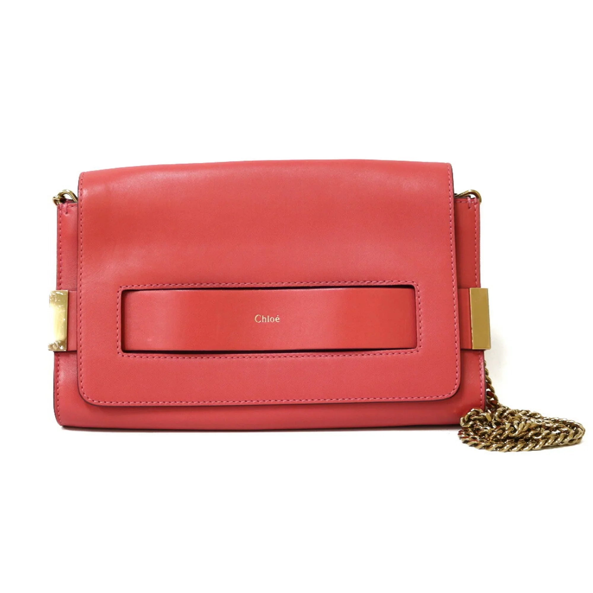 Pre-Owned Chloé Chloe Shoulder Bag Pink Women's Leather (Fair)