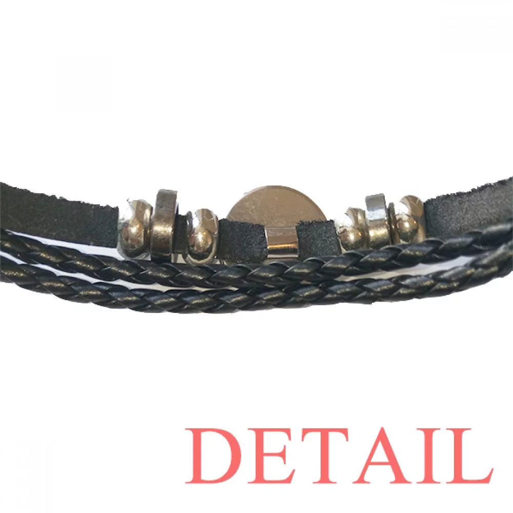 Service Cashier Supermarket Checkout Bracelet Braided Leather Woven Rope Wristband