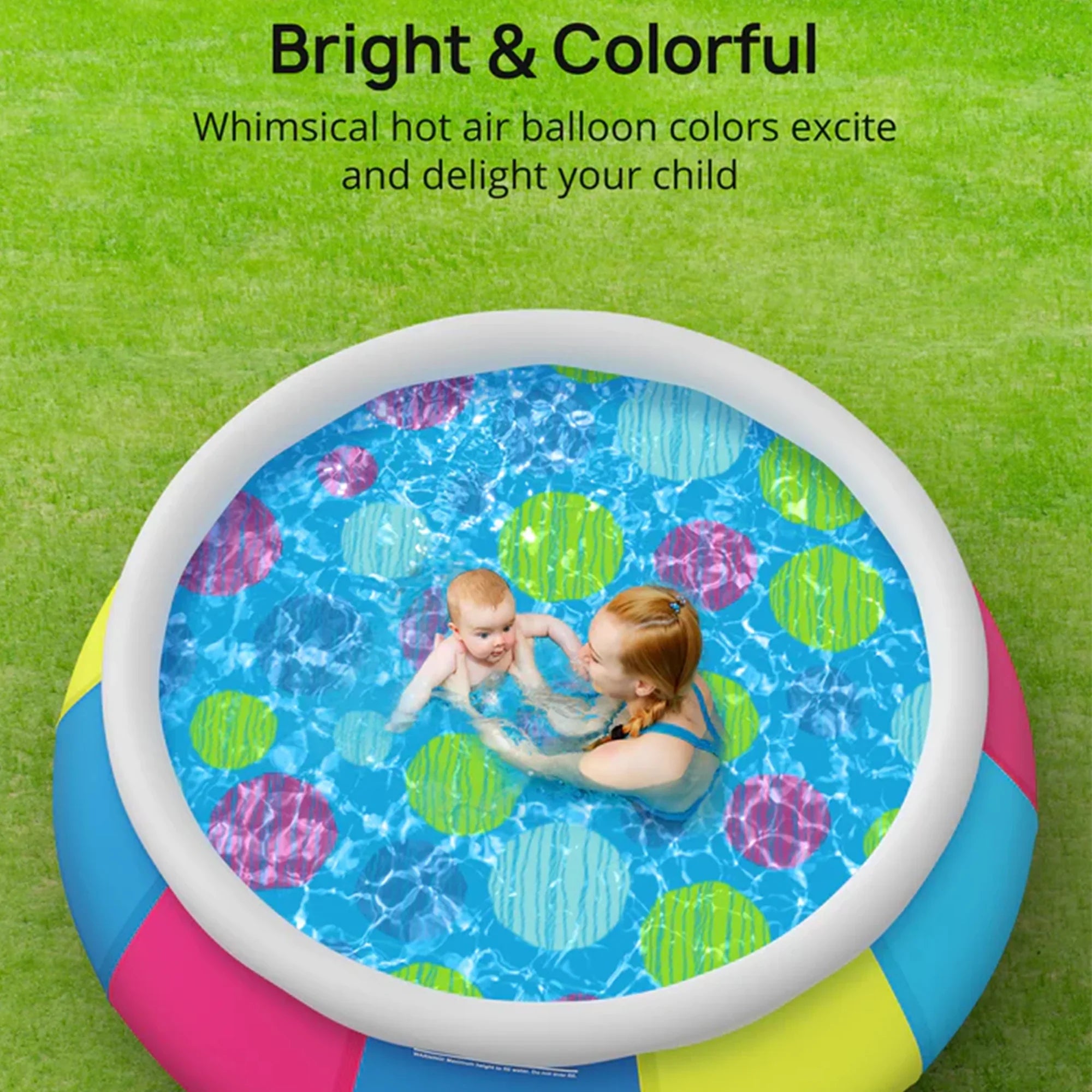 Inolait Inflatable Pool Full-Sized Family Lounge Pools Thicker abrasion tough material ,120" x 72" x 22"