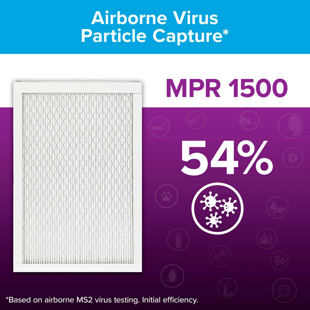 Filtrete 18x30x1 Air Filter,  1500  12, Advanced Allergen Reduction, 4 Filters