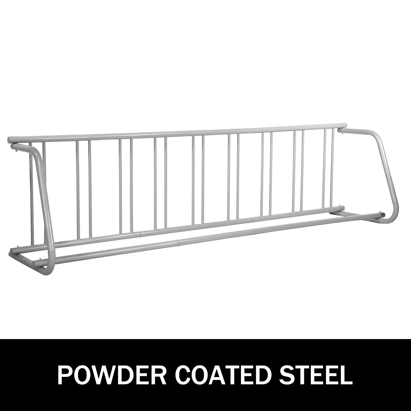 111" Length Floor Bike Rack, 9 Holders All-Steel Grid Bike Rack, Single-Side Storage Stand for Garages Streets Yards