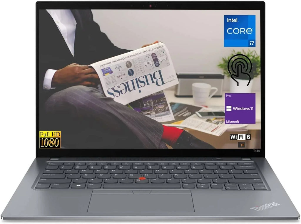 Lenovo Premium Thinkpad T14s Gen2 Biz Laptop: 14"   Touch Display | 11th Gen Intel Core i7-1165G7 | 16GB  | 2TB  | Backlit- | -Reader | WiFi-6 | Thunderbolt | Win11 Pro |