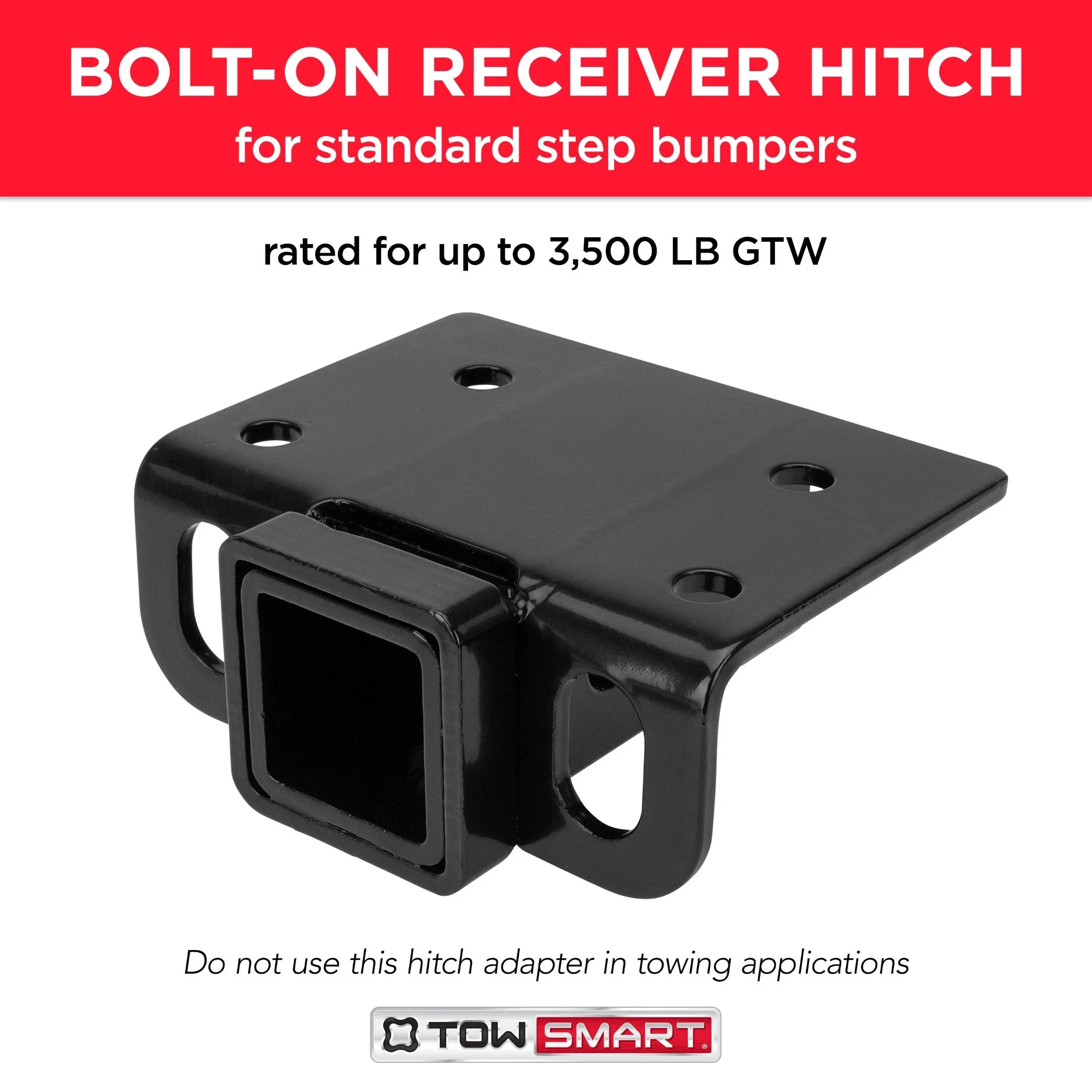 TowSmart 7285 Class  Step Bumper Receiver Hitch 2" Receiver Opening, Black