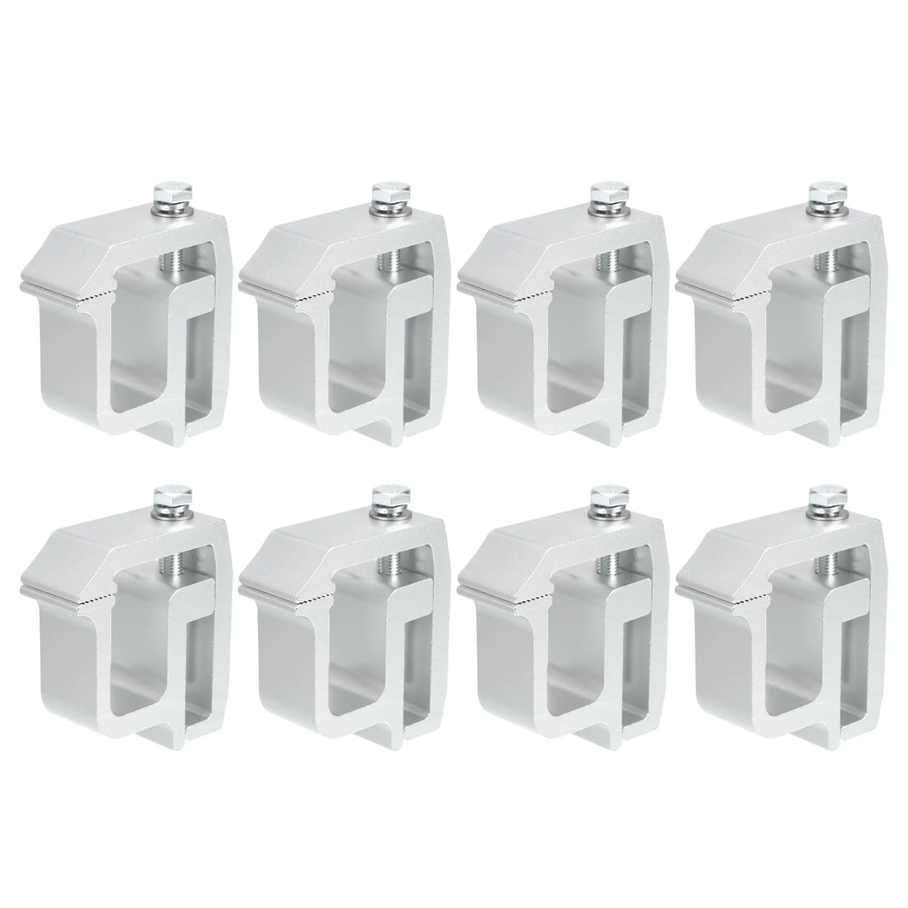 Unique Bargains 8 Pcs Truck Bed Cap Mount Clamps Camper Shell Clips Fit for Chevy Silverado 1500 2500HD Silver Tone