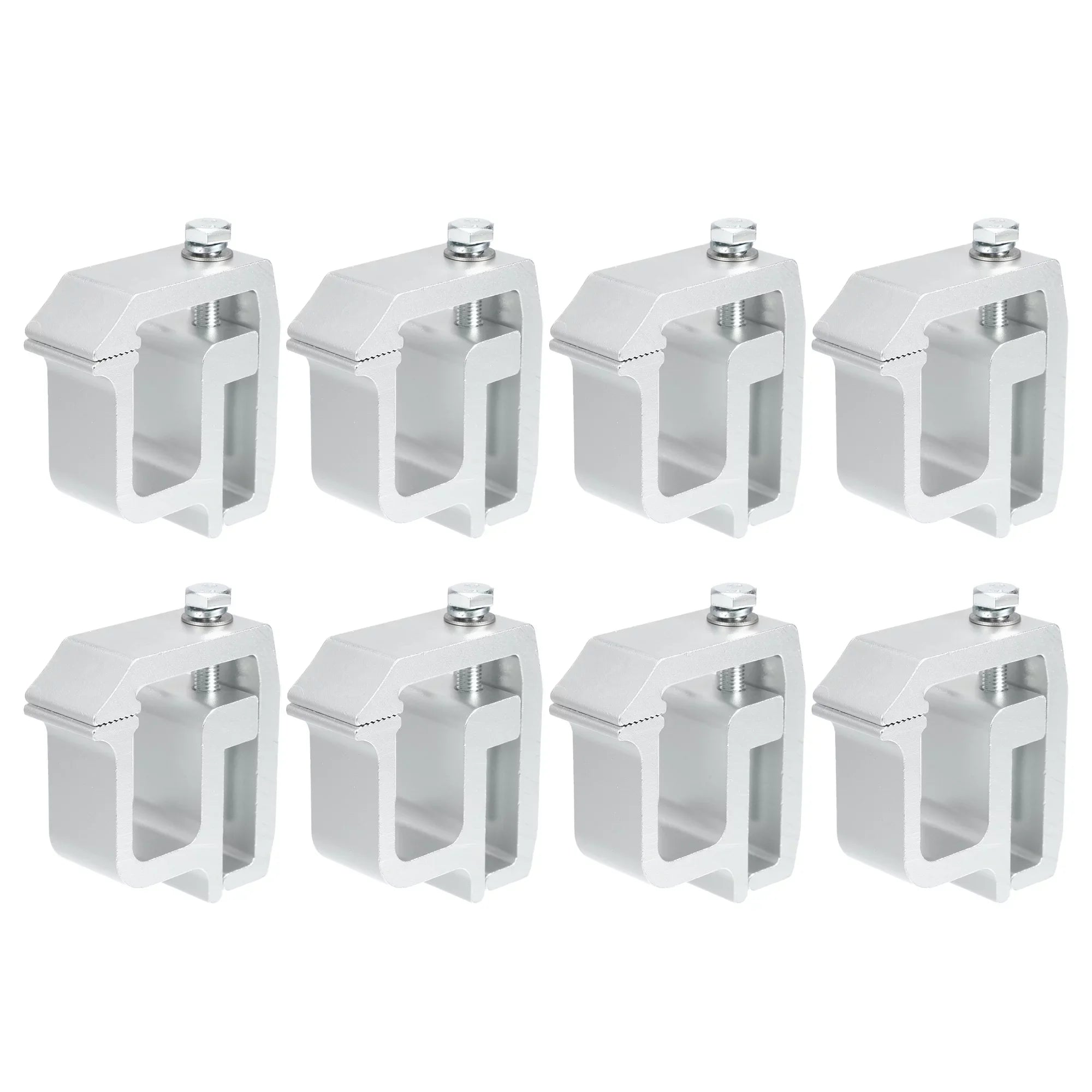 Unique Bargains 8 Pcs Truck Bed Cap Mount Clamps Camper Shell Clips Fit for Chevy Silverado 1500 2500HD Silver Tone