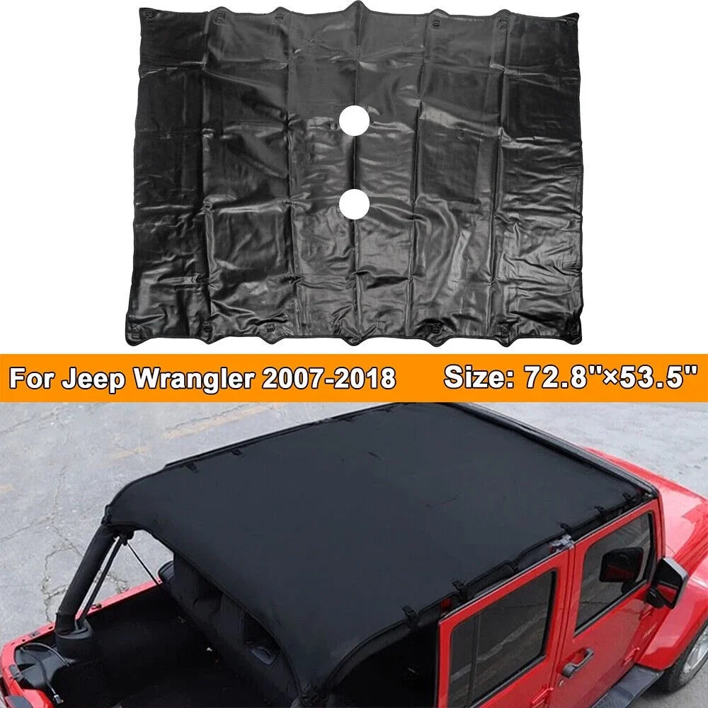 Jahyshow Leather Top Sunshade Protection for Jeep Wrangler   07-18 - Experience Unmatched Sun Protection