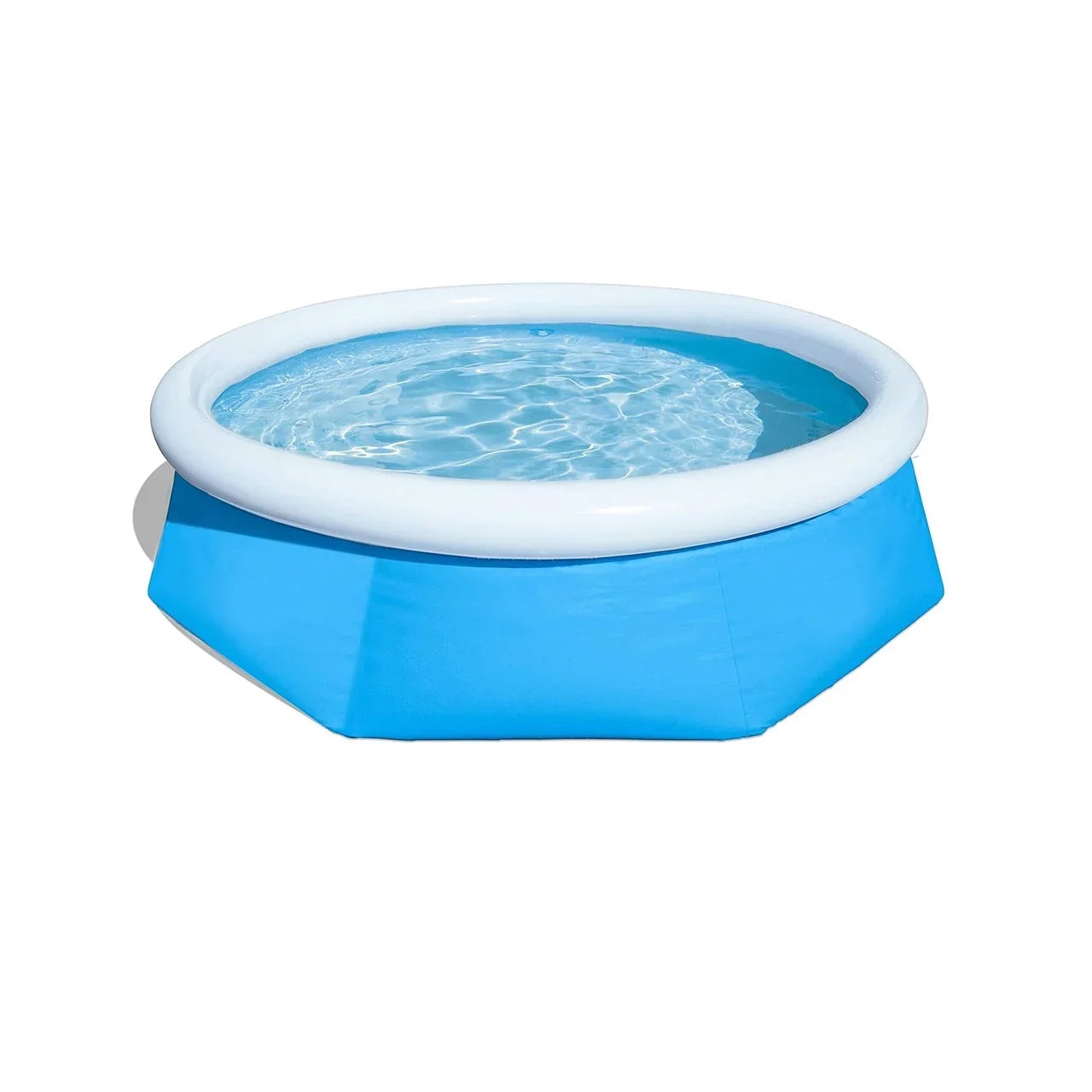 Pool Central 8ft Round Inflatable Easy Set Kids Swimming Pool with Filter Pump