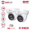 Anpviz 4K PoE Camera Turret 8MP  Camera Outdoor, PoE Security Cameras with  Human Vehicle Detection, Smart Dual Light Color Night Vision 98ft, Built-in Mic, 110° Wide Angle,  Waterproof