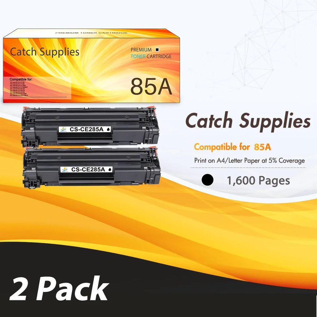 85A Black Toner Cartridge Compatible for  85A  for  LaserJet Pro P1102w P1102whp M1217nfw M1212nf        Series Printer Ink * 2