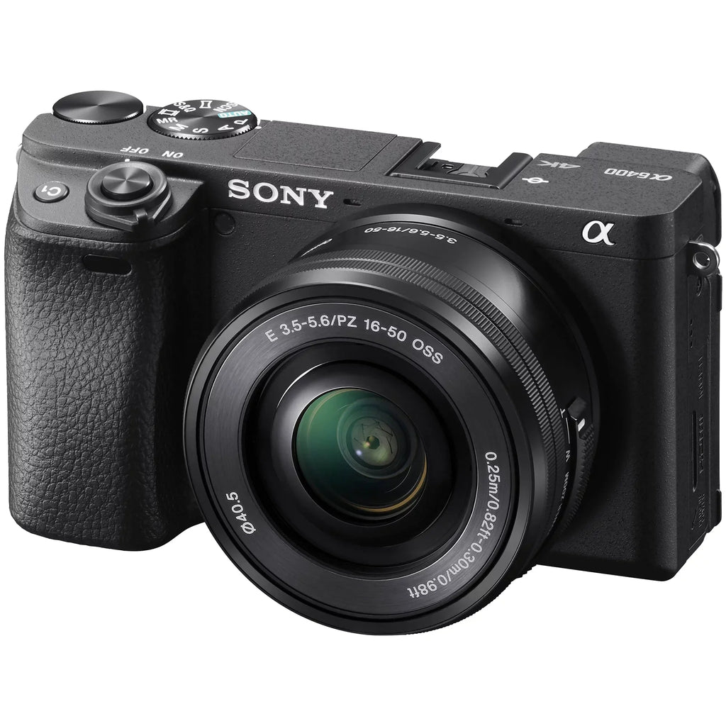 Sony Alpha a6400 Mirrorless Digital Camera with   16-50mm  Lens, 64GB SanDisk Card, Tripod, Case, ZeeTech Accessory Bundle
