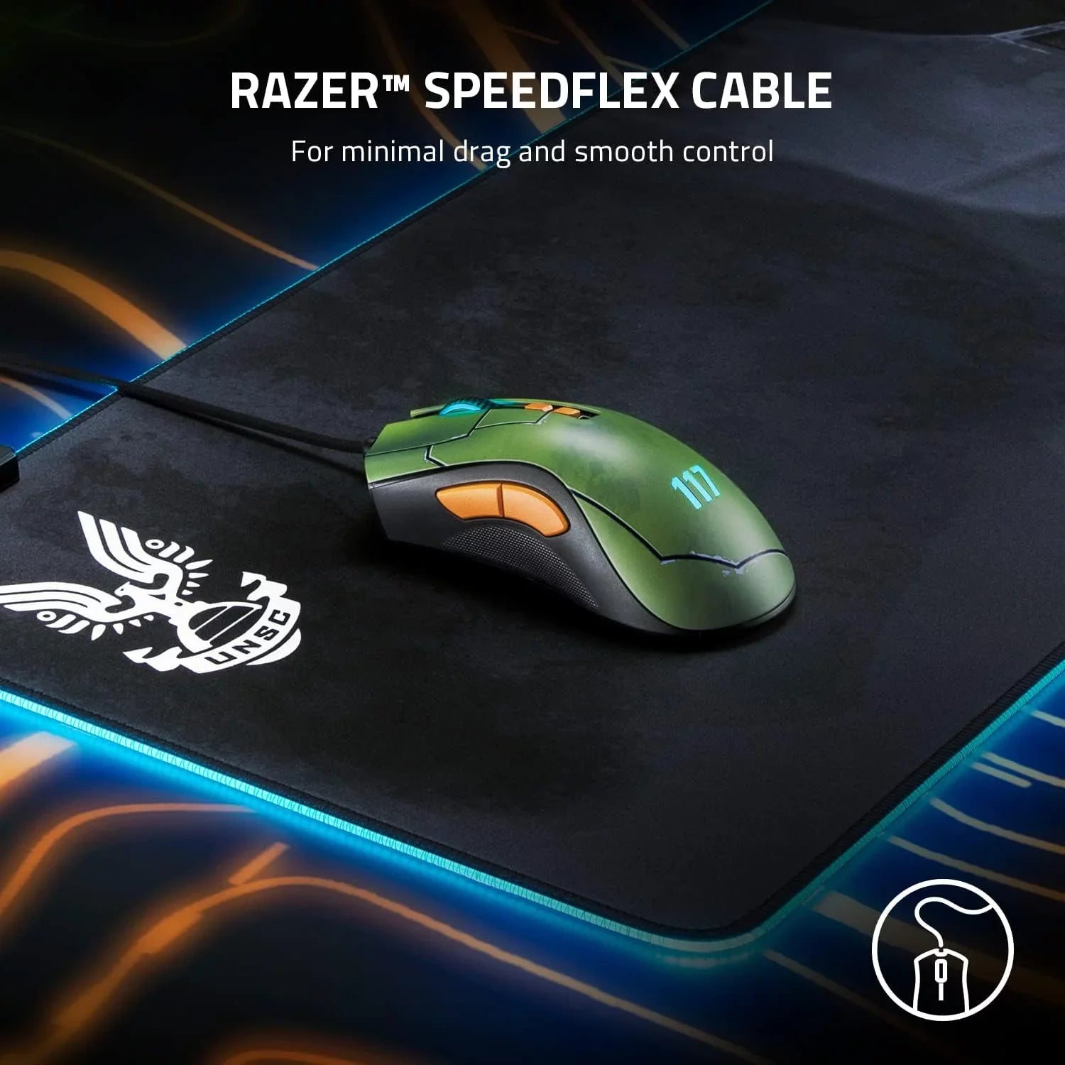 Razer DeathAdder  Gaming Mouse Halo Infinite Edition Certified Refurbished