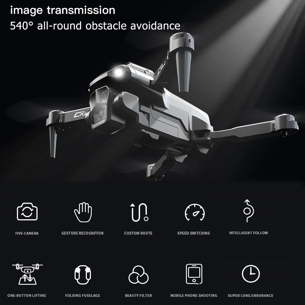 Dcenta Remote Control  with Camera 4K 3 Front Camera 2 Bottom Camera Obstacle Avoidance 5GWiFi  Storage Bag Package Trajectory Flight Gesture Photography Follow Flight