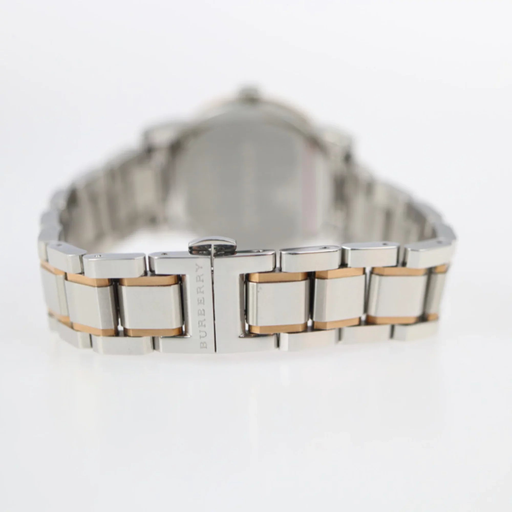 Pre-Owned  Burberry   watch  stainless steel silver rose gold quartz (Good)