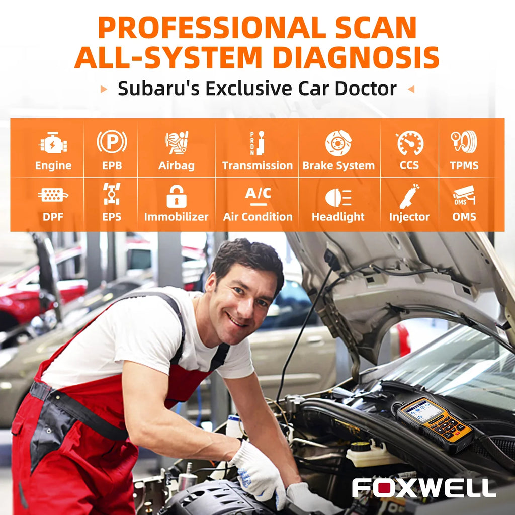 Foxwell  Elite  Scanner Fits for Subaru Automotive Code Reader All System Scan Tool Professional Reset Tool for Subaru  Forester  Automotive Scanner Auto Analyzer   Code Scanner