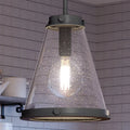 Luxury Modern Farmhouse Indoor Pendant, 14.75'' x 13.00'', with Casual Style Elements, Transitional Design, Black Sand Finish and Clear Seeded Glass,