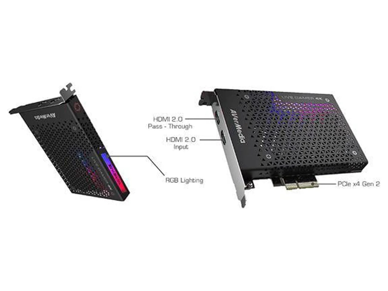 AVerMedia Live Gamer 4K - 4Kp60  Capture Card, Ultra-Low Latency for Broadcasting and Recording  Pro and Xbox One , PCIe Gen2x4 ()