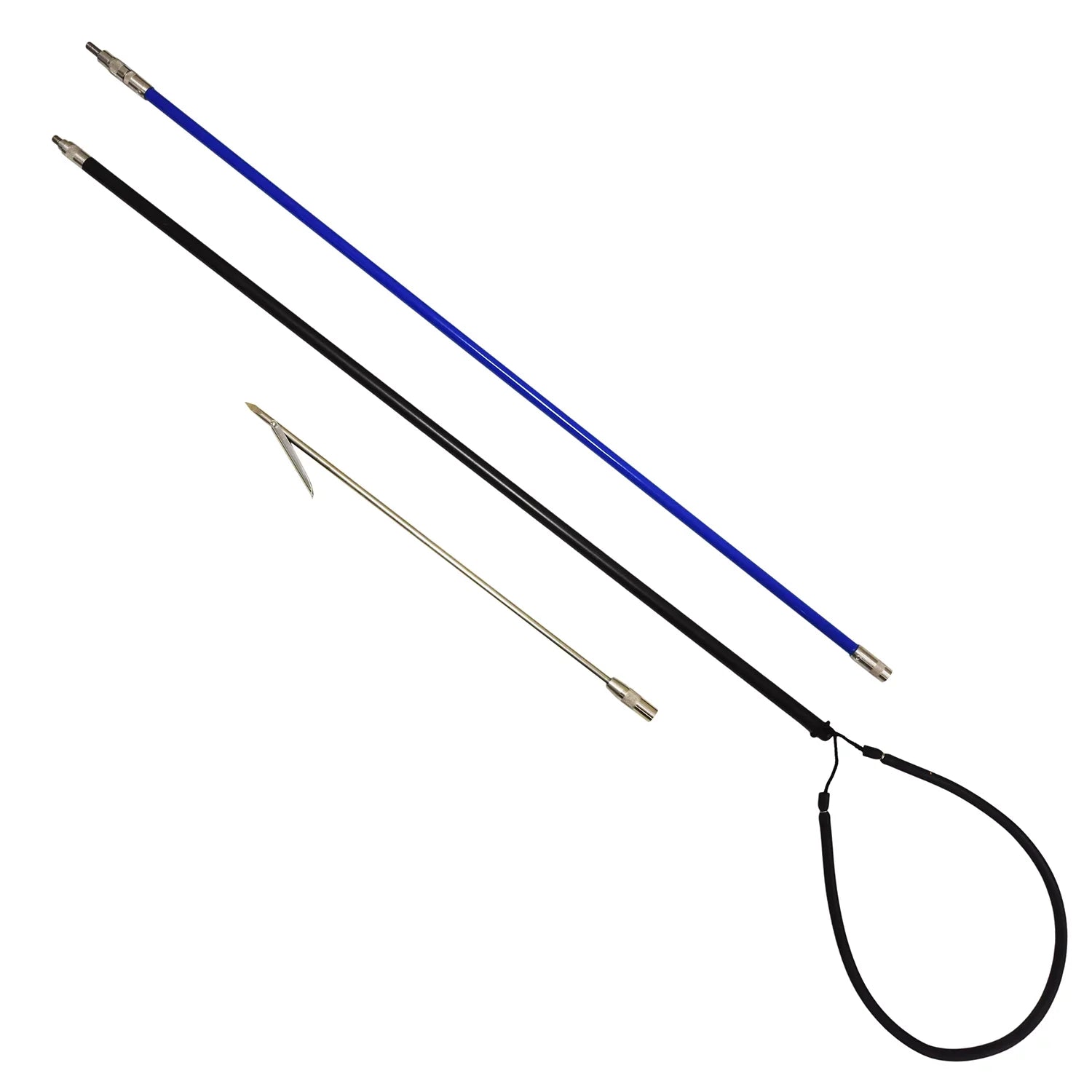 Scuba Choice Heavy Duty 7.8 ft 1 Prong Tip Blue Fiberglass Black Alum Pole Spear