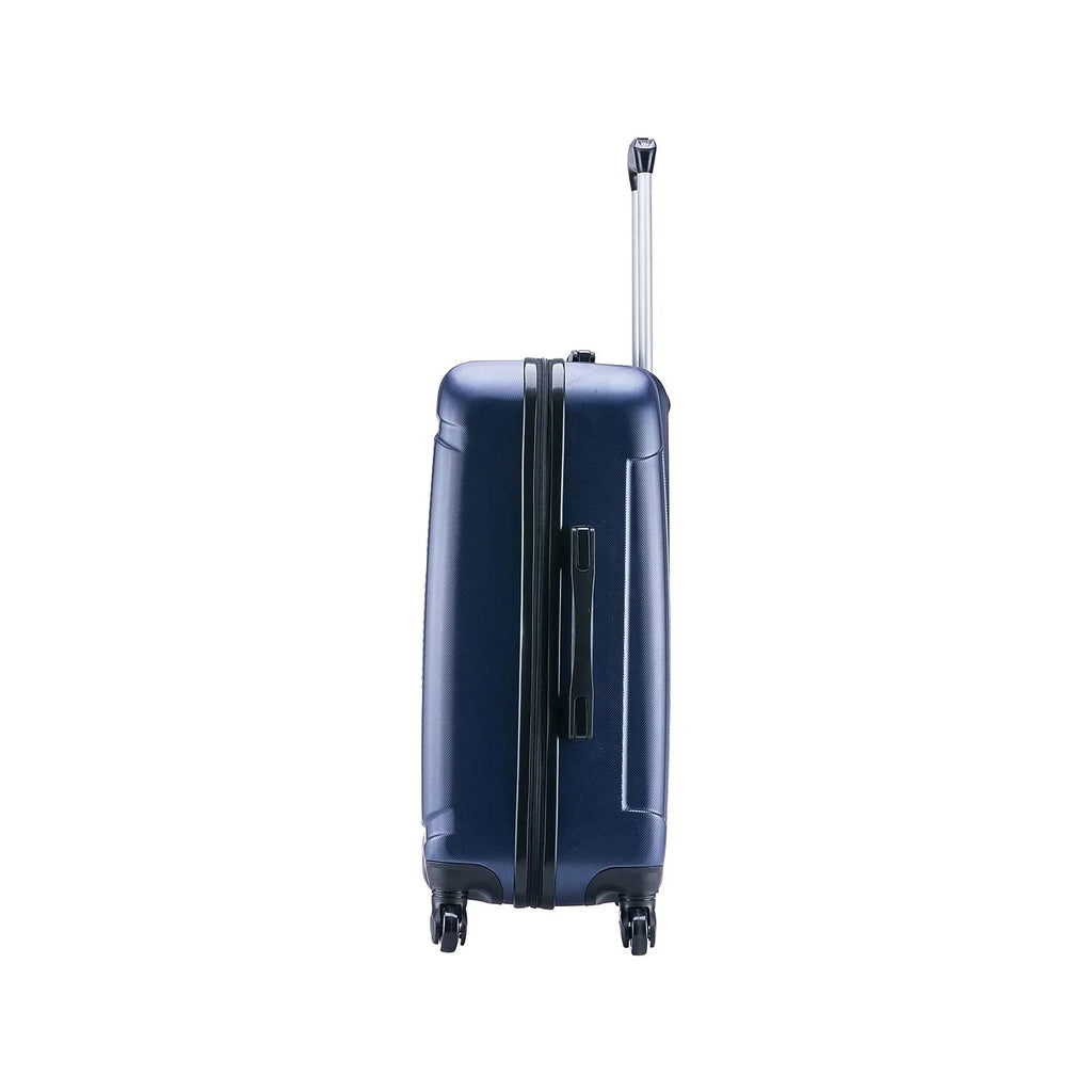 InUSA Pilot Medium Plastic 4-Wheel Spinner Luggage Blue (-)