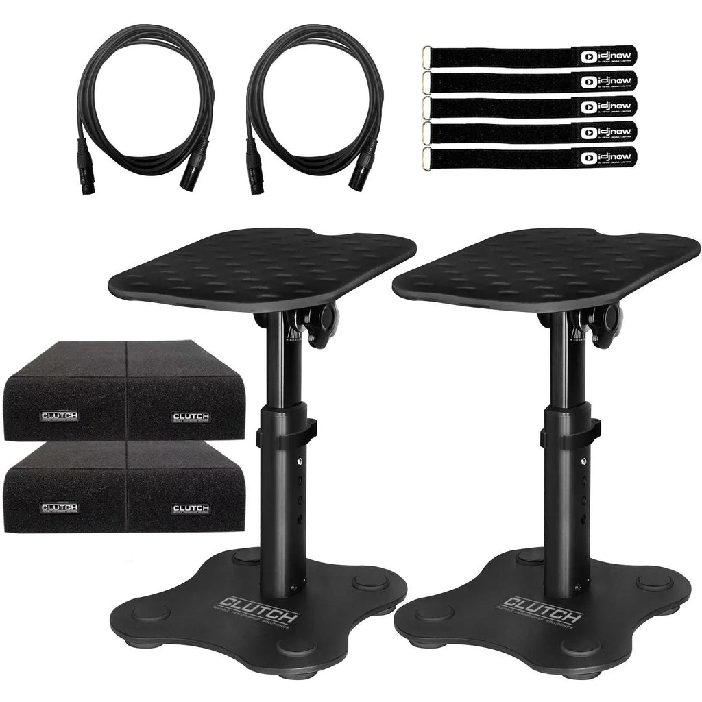 Clutch - Desktop Studio Monitor Speaker Stands with Studio Monitor Isolator Pads