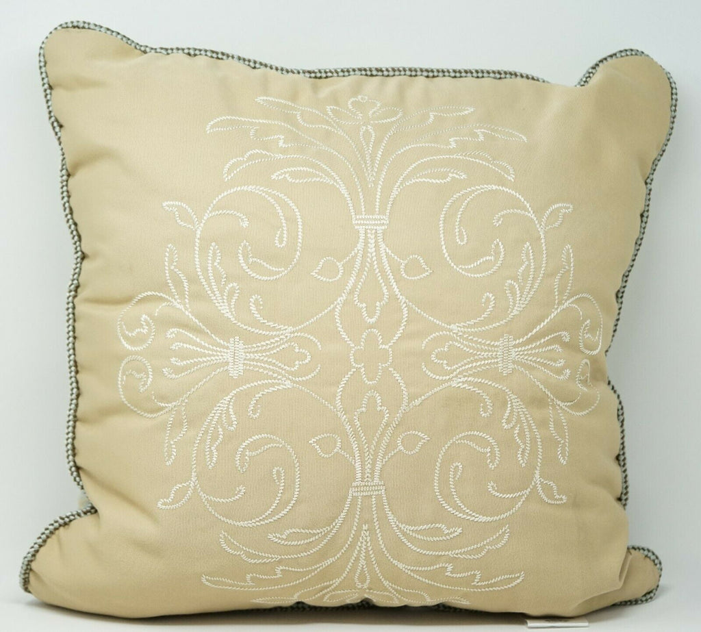 Croscill Lorraine 18" Medallion Matelasse Reversible Decorative Pillow - Ivory