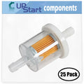 25-Pack 691035 Fuel Filter Replacement for Kawasaki   4 Stroke Engine - Compatible with 493629 Fuel Filter 40 Micron