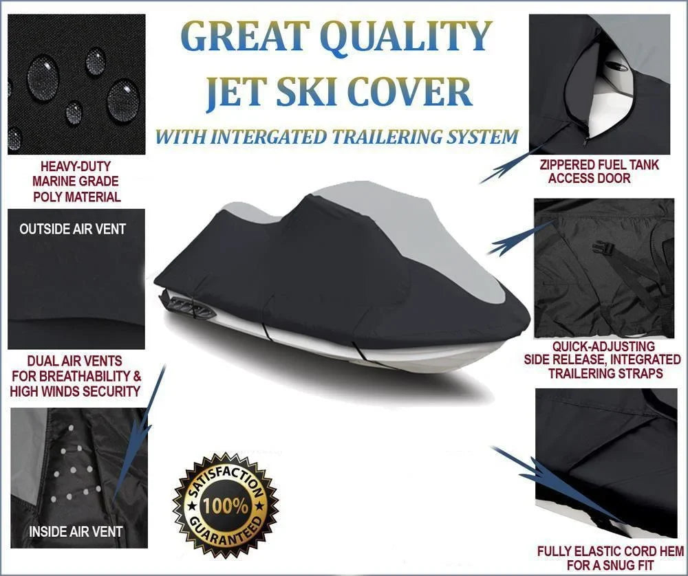 '-  600D   Cover Compatible for Sea Doo Sea-Doo  2001 2002 Jet Ski Cover  Covers 2 Seater