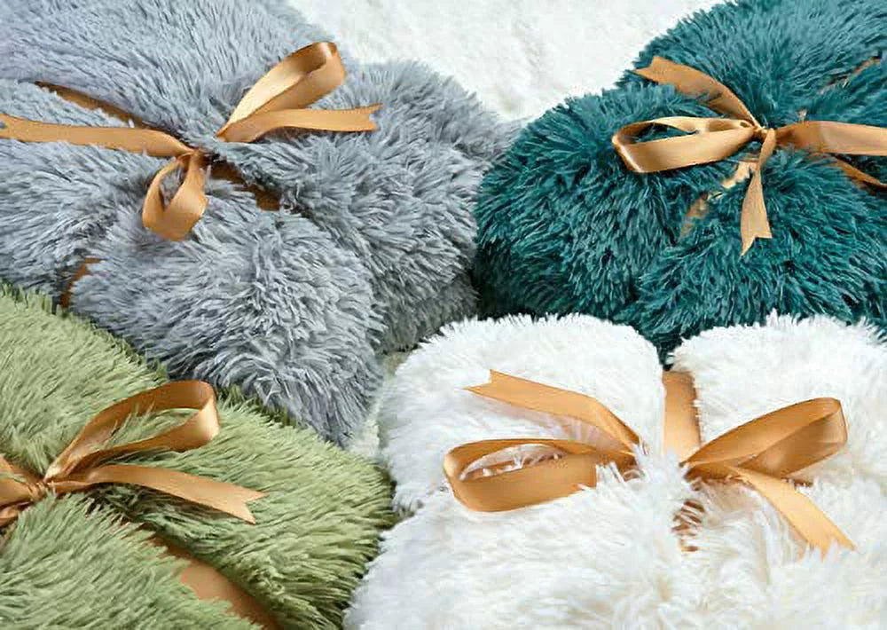 Chanasya Super Soft Shaggy Longfur Throw Blanket | Snuggly Fuzzy Faux Fur Lightweight Warm Elegant Cozy Plush Sherpa Fleece Microfiber Blanket | For Couch Bed Chair Photo Props - 50 "x 65" - Green