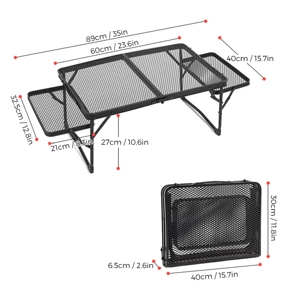 Lixada Folding Camping Table Picnic Cooking Station Food Prep Table