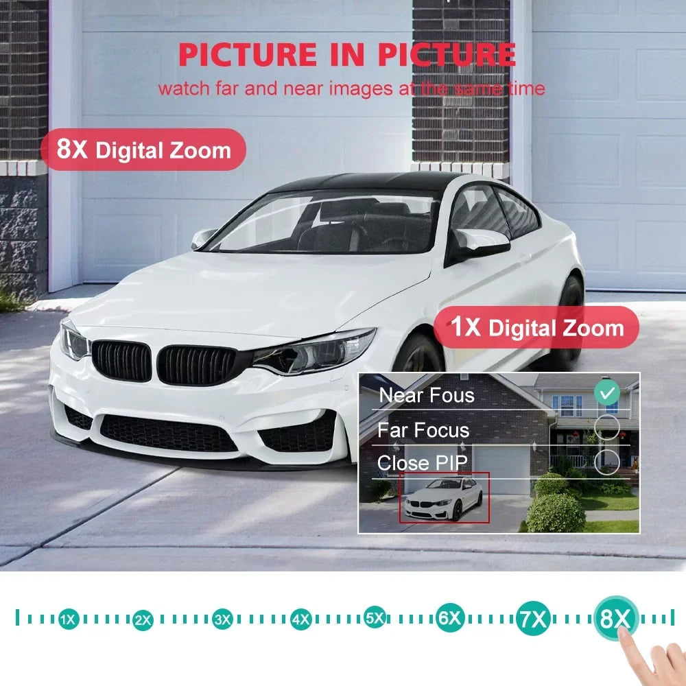 ICSee WiFi  Camera Dual Lens  Wireless Outdoor   Home Security Camera