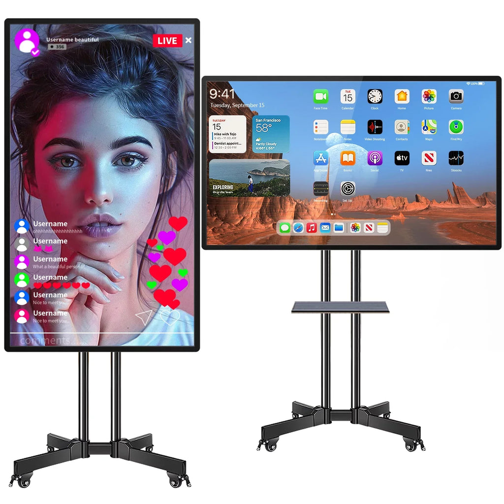 Smart Board, 43 Inch  Interactive Whiteboard, Electronic Whiteboard, Screen Mirroring from Android and iOS for Live Streaming, for Advertising Display and Classroom (Wall Mount inclued)