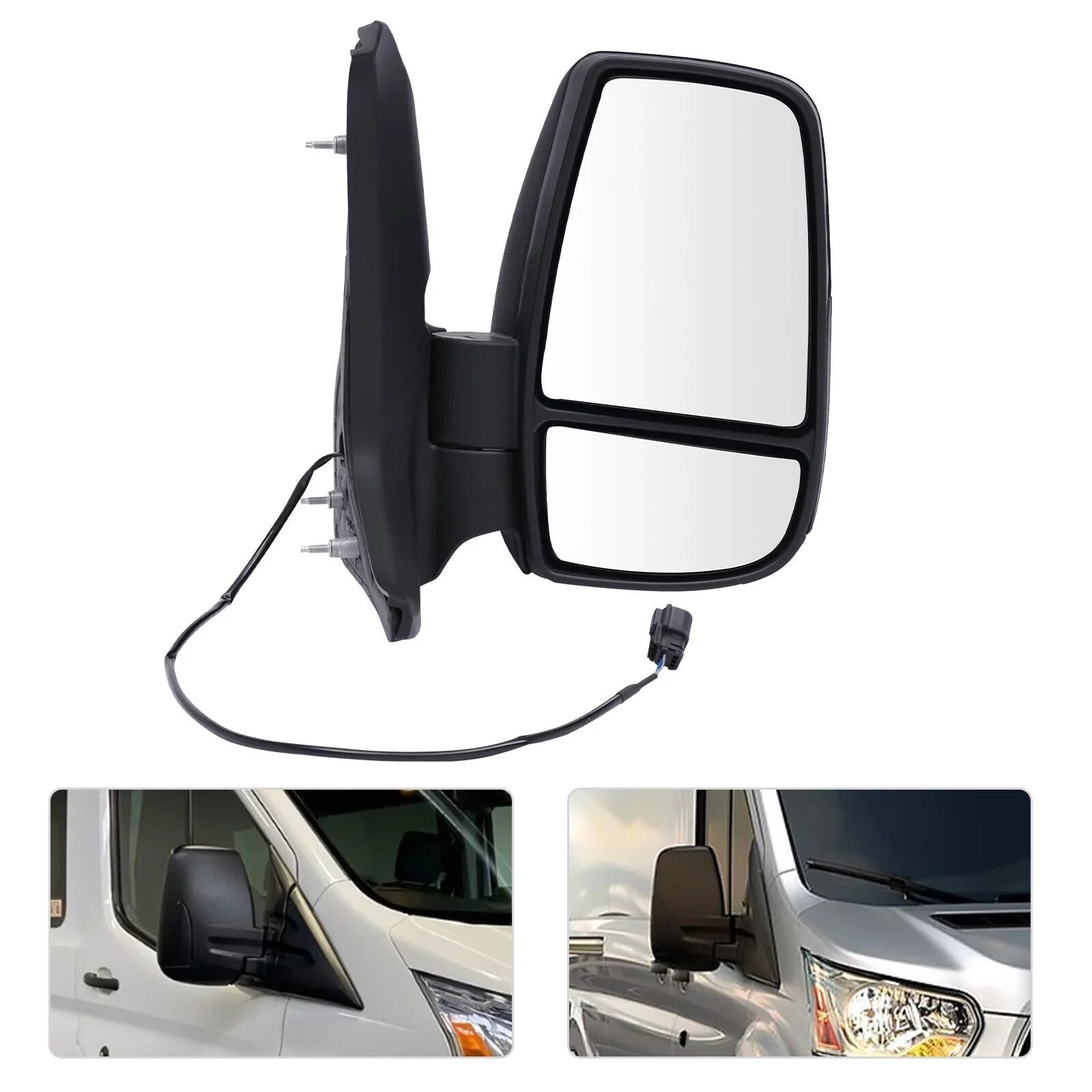 Fits for 2015-2022 Ford Transit 150 250 350 Right Passenger Side Rear View Mirror Short Arm