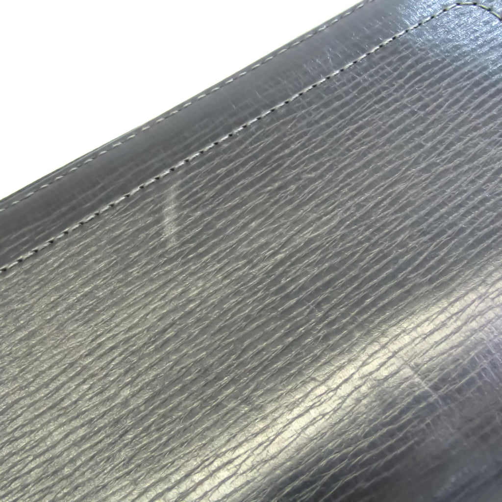 Pre-Owned Louis Vuitton Zippy Organizer  Men's Utah Leather Long Wallet (bi-fold) Basalt (Good)