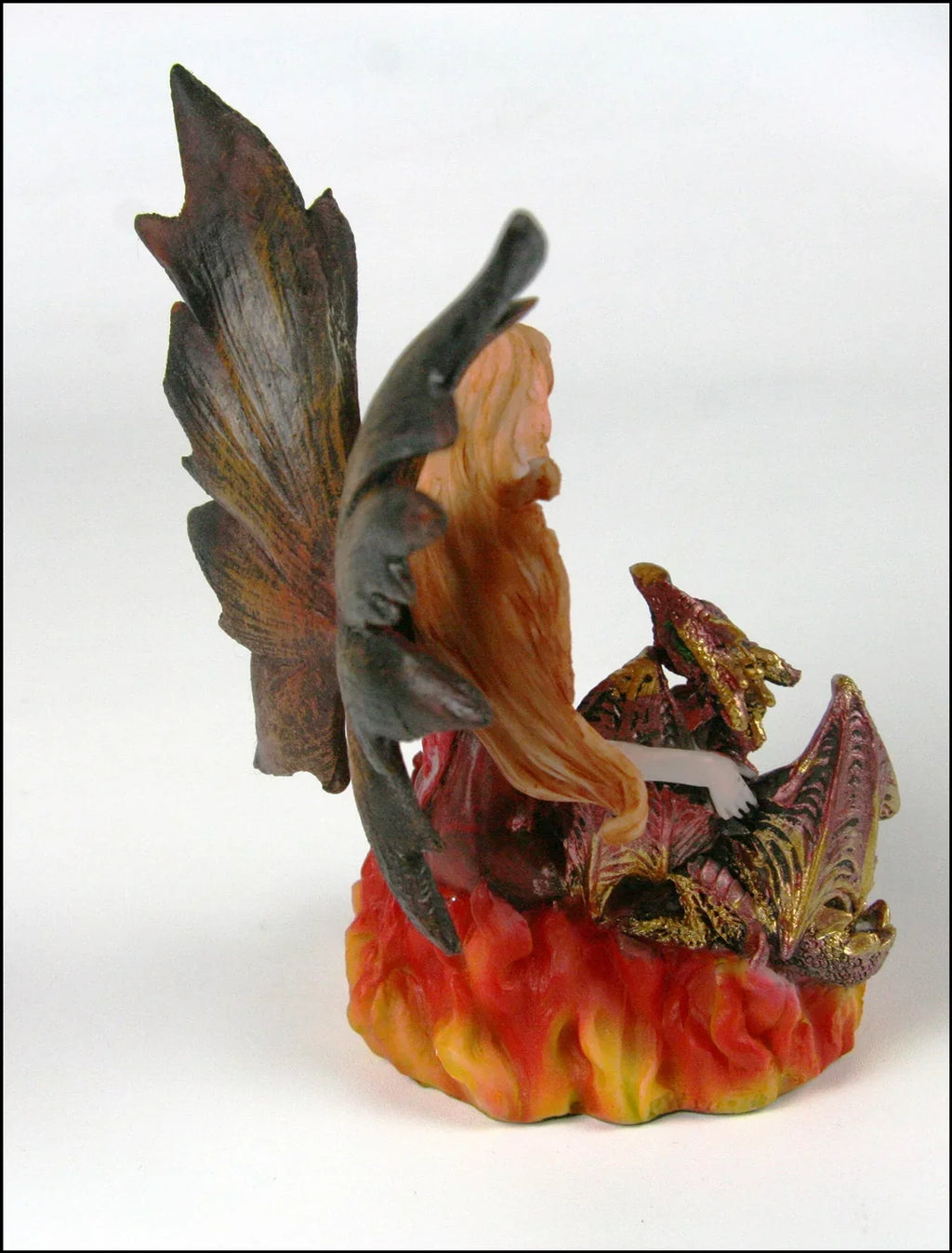 5" Fairy with Red Dragon - cast in top-notch resin with a feel like ceramic