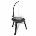 Anself Charcoal  Stand with Hanging Round Grill Plate Steel Barbecue Stand for Camping Cooking, Grilling, Smoking, Picnic, Hiking, Party, Garden, Patio 28.3 x 48.4 Inches (Diameter x )