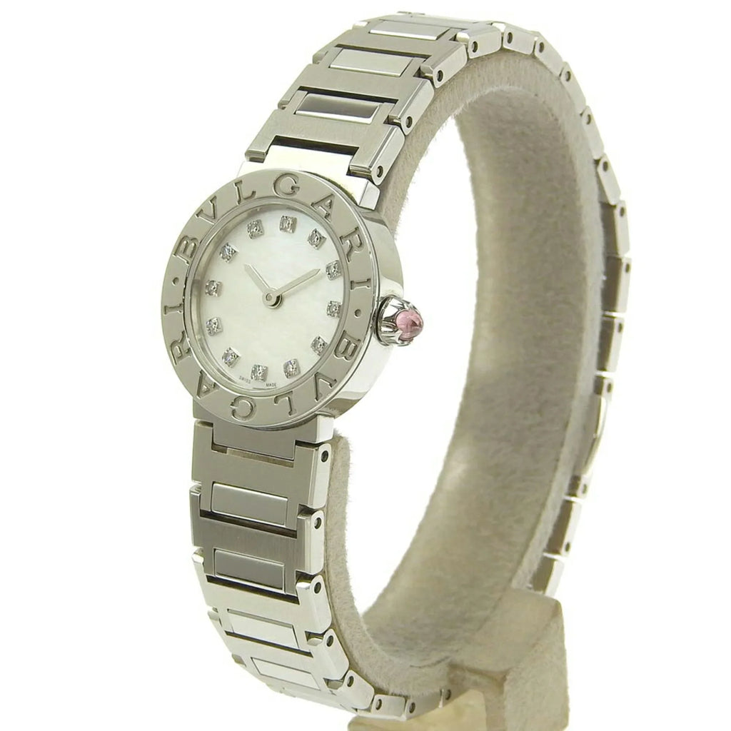 Pre-Owned Bulgari  Battery Watch 12P Diamond Mother of Pearl Shell Dial  103095 (Like New)