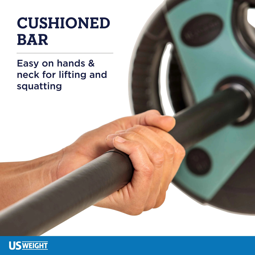 Weight 54 lb. Weight Set with 55-inch Bar and Grip Weight Plates