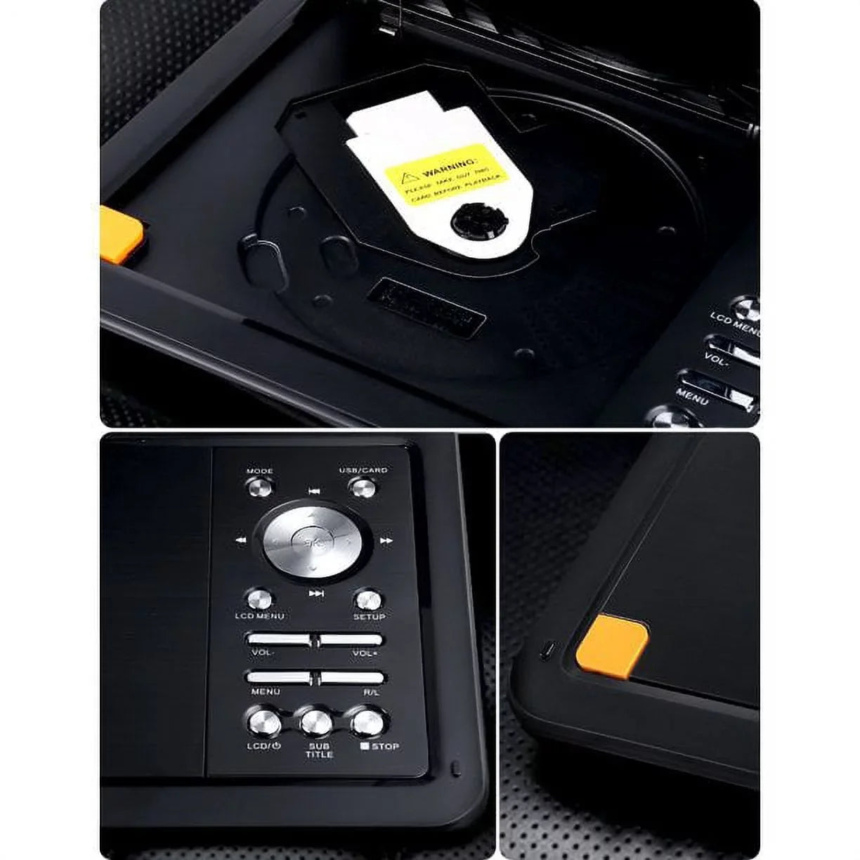 Yoton  9.5" Portable  Player with 7.5"  Swivel Screen, 4-6 Hours Built-in Battery for Kids and Car,