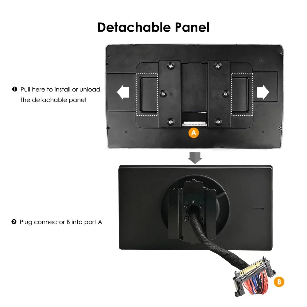 Hizpo Single 1  Rotatable 10.1'' Android 10 Touch Screen With Apple Carplay& Android Auto Car Stereo Radio  Navigation Wifi Bluetooth