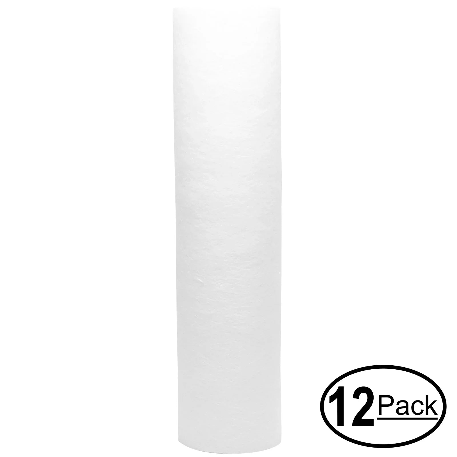 12-Pack Replacement for AquaFX Ballyhoo--- Polypropylene Sediment Filter - Universal 10-inch 5-Micron Cartridge for AquaFX Ballyhoo Zero Waste Water System - Denali Pure Brand
