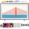 Samsung  65 inch The Frame  4K Smart  2021 Bundle with Premiere Movies Streaming 2020 + 37-100 inch  Wall Mount + 6-Outlet Surge Adapter + 2x 6FT 4K  2.0 Cable