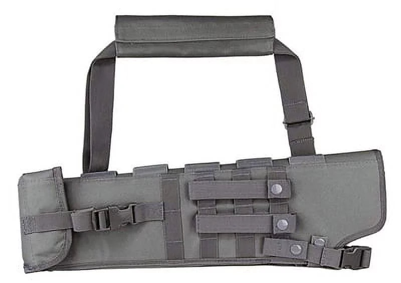 Trinity Short Barrel Scabbard Black molle Crossbody  Motorcycle Truck Military Hunting Tactical Soft Bag Padded 25 inches Gray.
